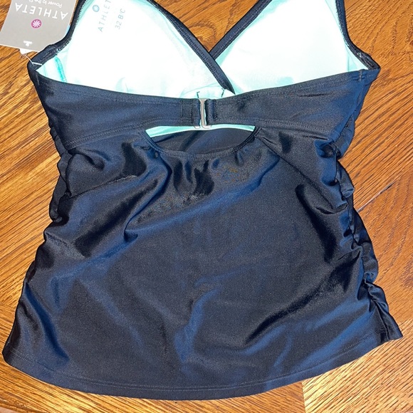 Athleta Black Halter Tara Tankini Swimsuit 32 B/C NWT - Picture 8 of 11